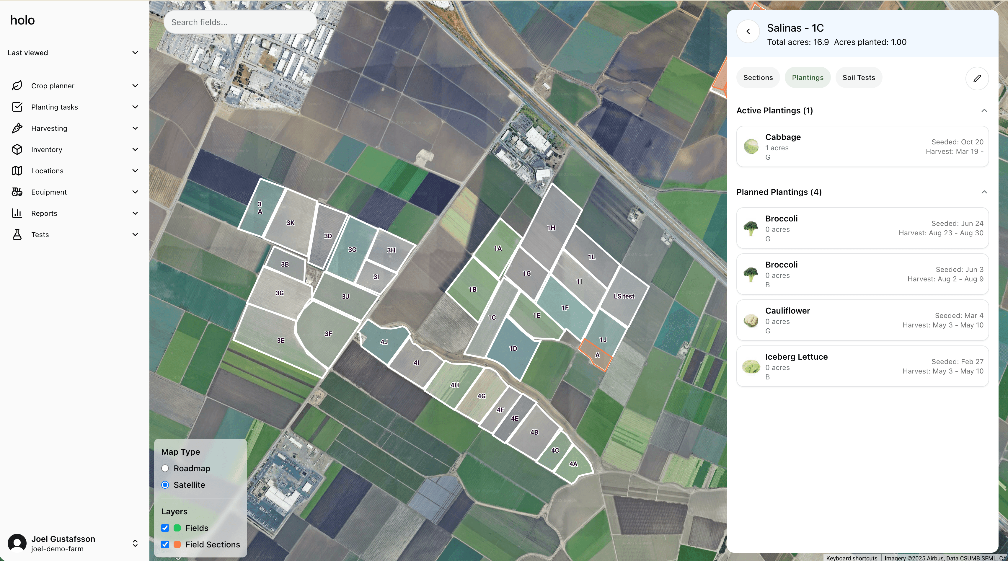 Holo farm management platform